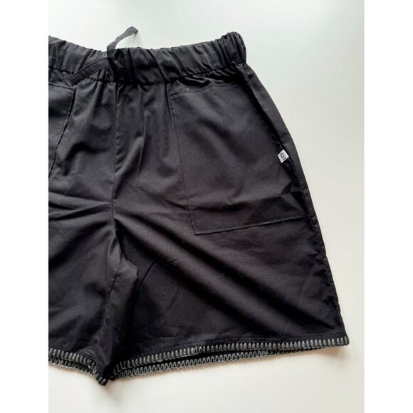 NWT WORTH x GOODWILL Repurposed Picnic Black Blanket Stitch Shorts, Size XL - Picture 3 of 14